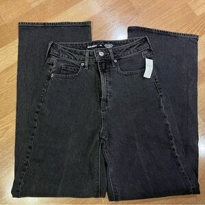Old Navy Extra High-Rise Sky Hi Wide Leg Jeans Black 00